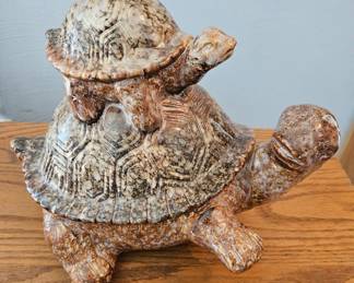 Ceramic Stacked Tortoise Figurine