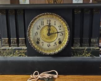 Seth Thomas Adamantine Grecian Mantel Clock