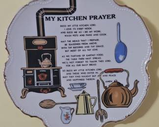 Dee Bee Co. Japan "My Kitchen Prayer" Decorative Plate