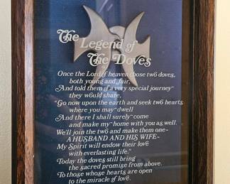 The Legend of The Doves Framed Poem
