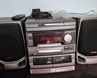 Aiwa CXNA Mini HiFi Component System with Dual Cassette and CD Player
