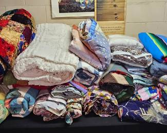 Assorted Quilts and Blankets