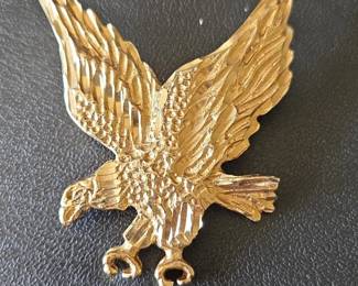 GoldTone Eagle Brooch or Pendant