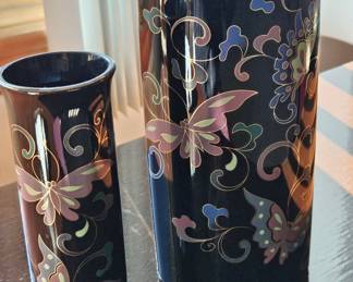 Otagiri "Butterfly" Collection Black Vase Set