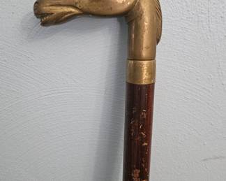 Brass Horse Head Walking Cane second image
