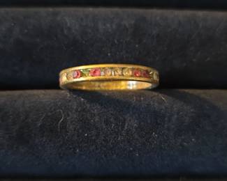 MultiColor Rhinestone Eternity Band Ring