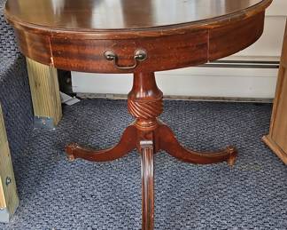 Antique Mahogany Drum Table