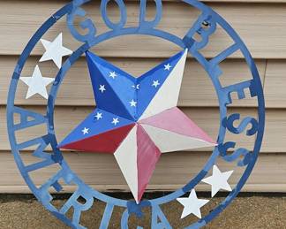 God Bless America Metal Wall Art