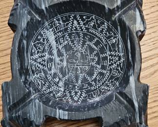 Obsidian Aztec Calendar Ashtray