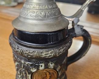 Vintage King Austria Beer Stein with Franz Joseph I Coin