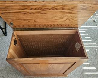 Oak Trash Bin / Storage Chest