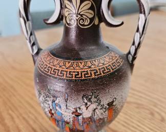 Black-Figure Amphora Vase with Lyre Player