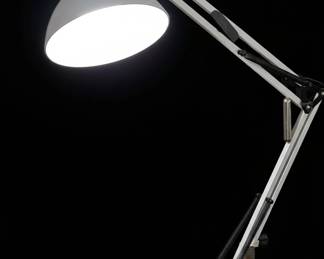 Bostitch White Metal Swing Arm Desk Lamp