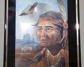 Native American Chief Portrait by Alfredo Rodriguez
