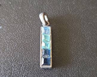 Modern MultiColor Square Stone Pendant