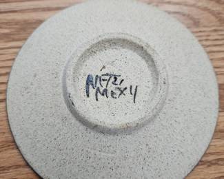 Vintage Tonala Mexican Pottery Coffee Cup and Saucer Set