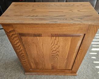 Oak Trash Bin / Storage Chest