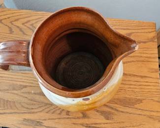 Stoneware Pitcher with Glaze Drip