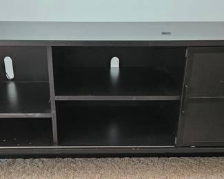 Mainstays 60 Inch TV Console with Sliding Door, True Black