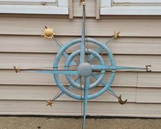 Nautical Compass Rose Metal Wall Art third image