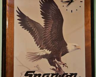 Vintage SnapOn Tools American Eagle Promotional Wall Clock by John F. Bass