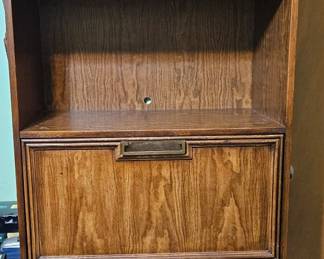 Vintage Broyhill Bookcase with DropDown Desk and Drawers