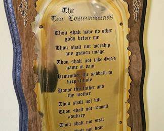 Vintage Home Interiors Homco The Ten Commandments Plaque