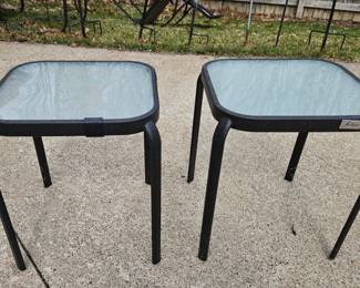 Set of Solari Brand Outdoor Side Tables