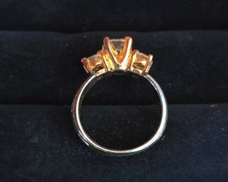 ThreeStone Ring with Cubic Zirconia second image