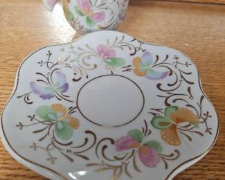 Set of 6 Formalities by Baum Bros Butterfly Motif Demitasse Cups and Saucers