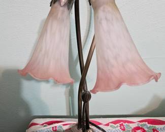Meyda Lighting "Pink Pond Lily" 3-Light Accent Lamp