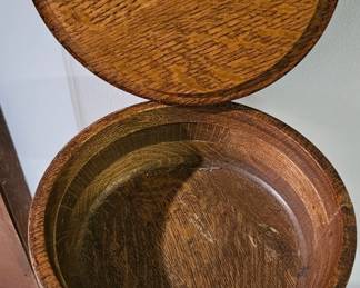 Antique QuarterSawn Oak Pedestal Plant Stand second image