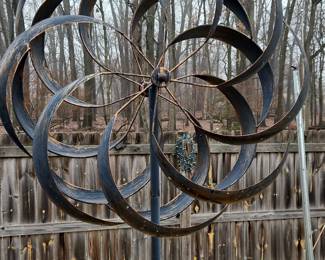 Large Metal Kinetic Wind Sculpture