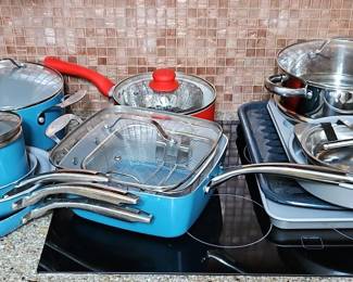 Gotham Steel Aqua Blue NonStick Cookware Set