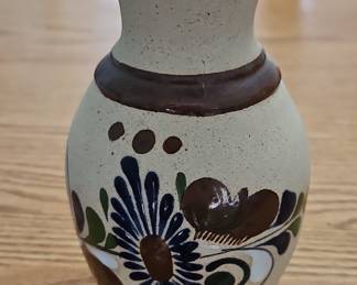 Vintage Tonala Mexican Folk Art Ceramic Vase