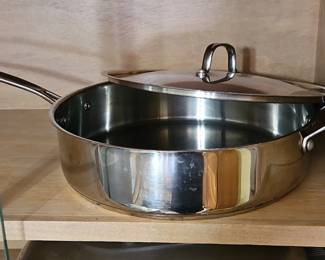 AllClad D Stainless Steel Saut Pan with Lid