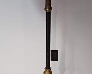 Vintage Art Deco Torchiere Floor Lamp with Mica Shade