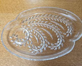 Federal Glass Homestead Wheat Pattern Snack Plates (Set of 12)