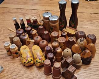 Assorted Wooden Salt and Pepper Shakers