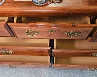 Broyhill Solid Wood Drawer Dresser with Mirror second image