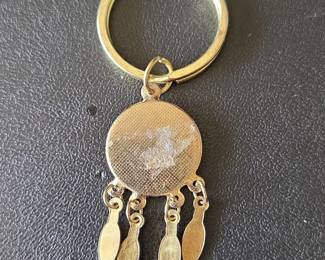 Dreamcatcher Keychain with Feather Charms second image