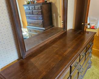 Ethan Allen Georgian Court Dresser with Mirror second image