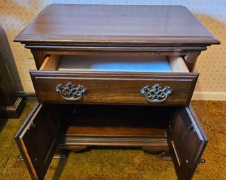 Dark Wood Chippendale Nightstand second image