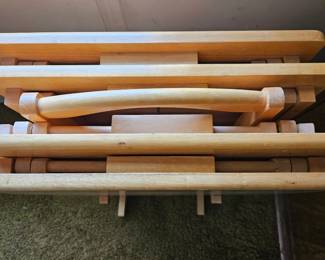 Wooden TV Tray Table Set second image