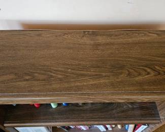 Wooden Bookshelf with Cookbooks second image