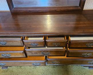 Ethan Allen Georgian Court Dresser with Mirror third image