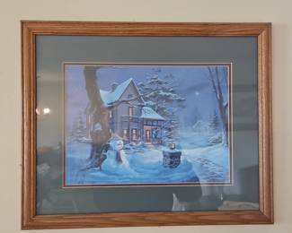 Framed Michael Humphries Winter Landscape Print