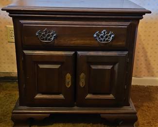 Dark Wood Chippendale Nightstand