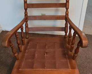 Wooden Spindle Back Armchair