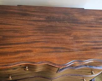 Antique Mahogany Serpentine Chest second image